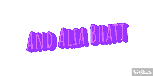 And Alia Bhatt Effetto testo