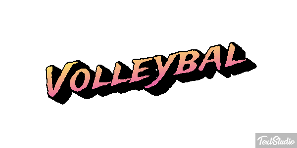 Volleybal Tekst effect