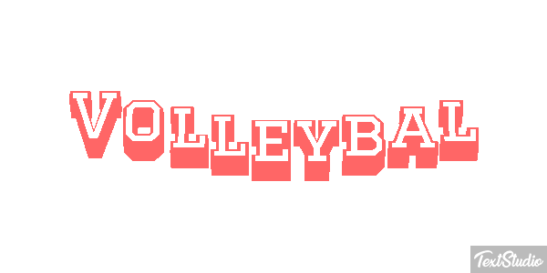 Volleybal Tekst effect