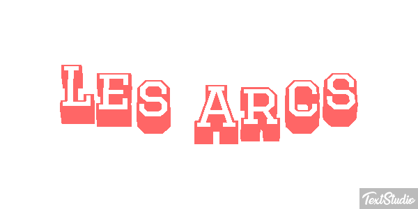 Les Arcs Efekt tekstowy