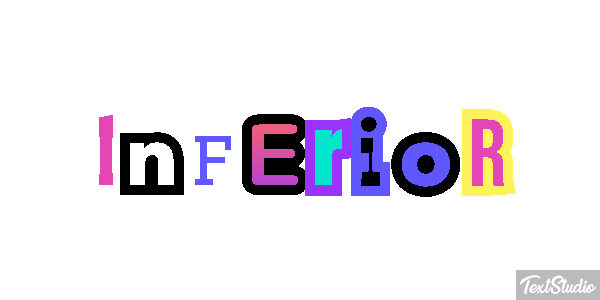 Inferior Text effect