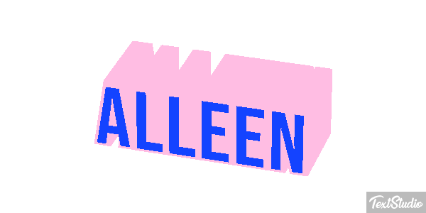 Alleen Text effect