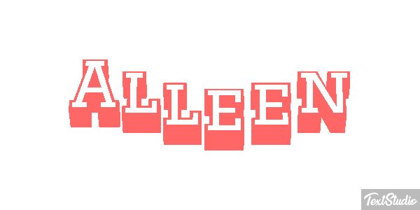 Alleen Text effect