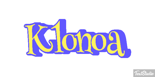 Klonoa Efecto de texto