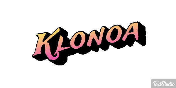 Klonoa Efecto de texto