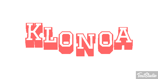 Klonoa Efecto de texto