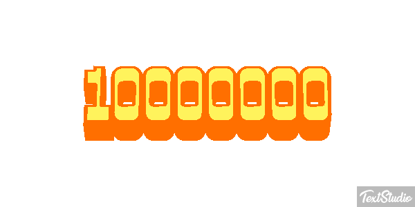 10000000 Text effect