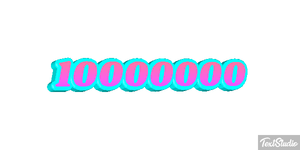 10000000 Text effect