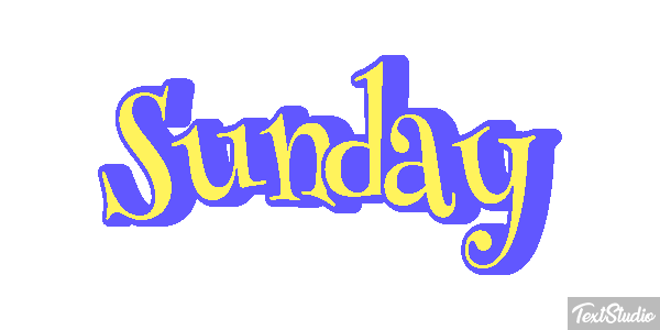 Sunday テキスト効果