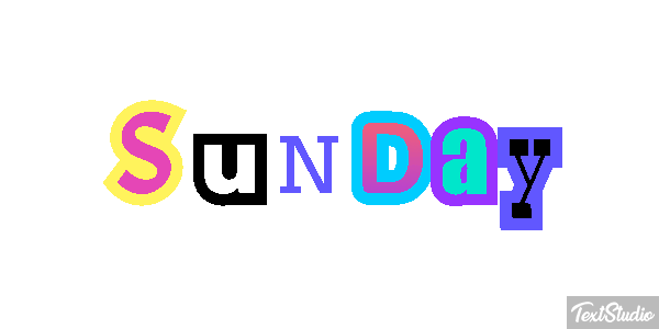 Sunday テキスト効果