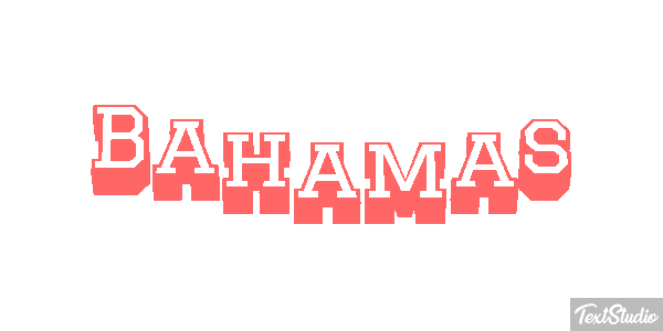 Bahamas Text effect
