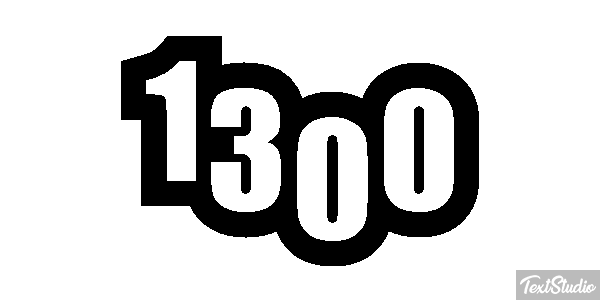 1300 Text effect