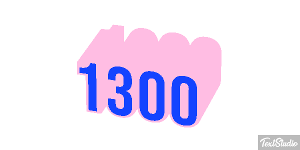 1300 Text effect