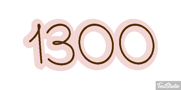 1300 Text effect