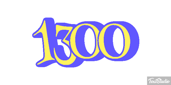 1300 Text effect