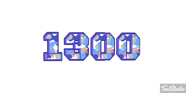 1300 Text effect
