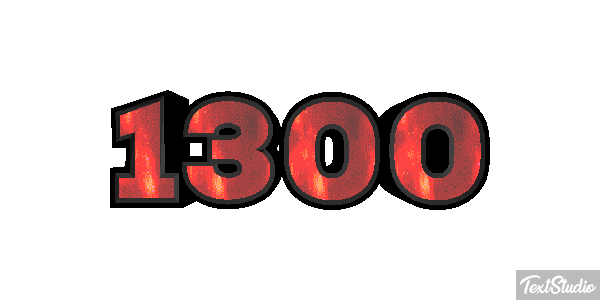 1300 Text effect