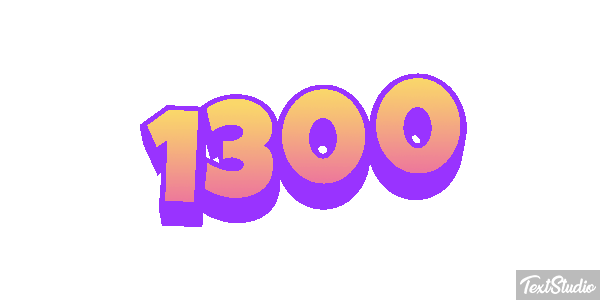 1300 Text effect