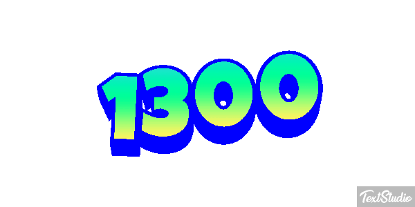 1300 Text effect