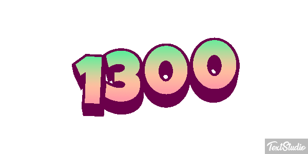 1300 Text effect