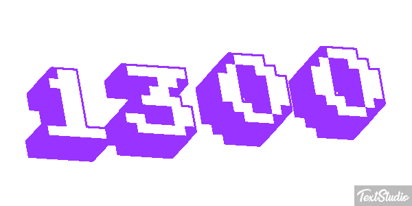 1300 Text effect