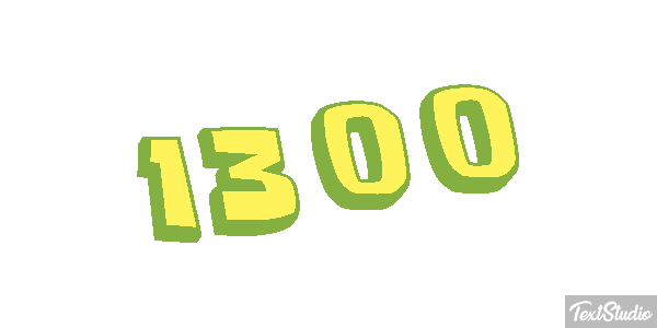 1300 Text effect