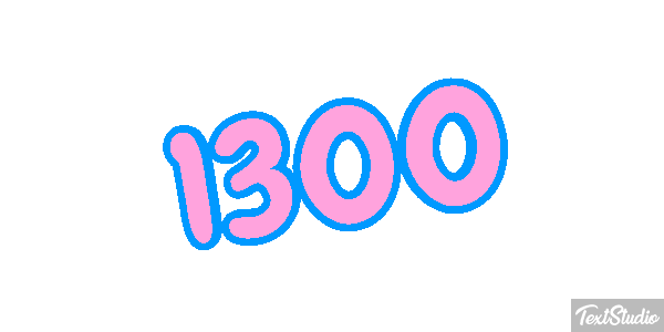 1300 Text effect