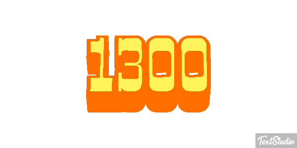 1300 Text effect