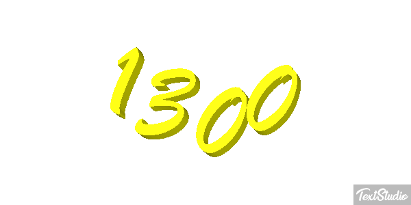 1300 Text effect