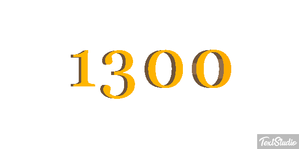 1300 Text effect