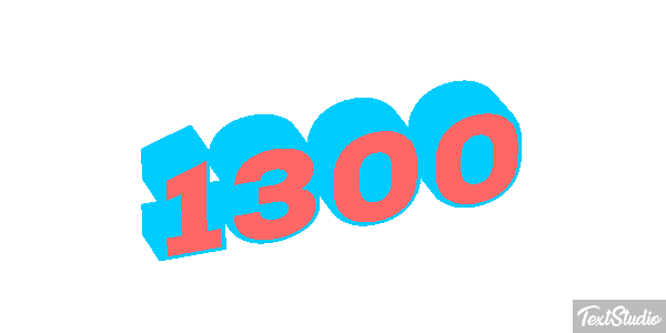 1300 Text effect