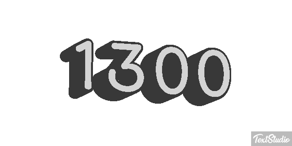 1300 Text effect