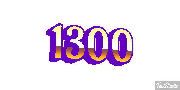 1300 Text effect