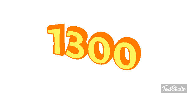 1300 Text effect