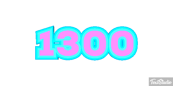 1300 Text effect