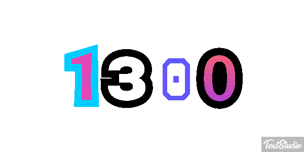 1300 Text effect