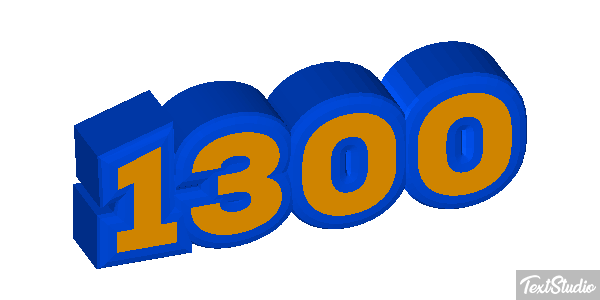 1300 Text effect