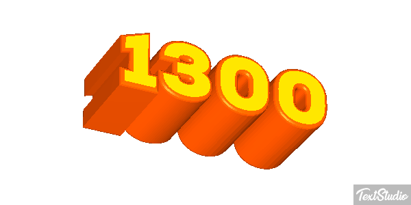 1300 Text effect