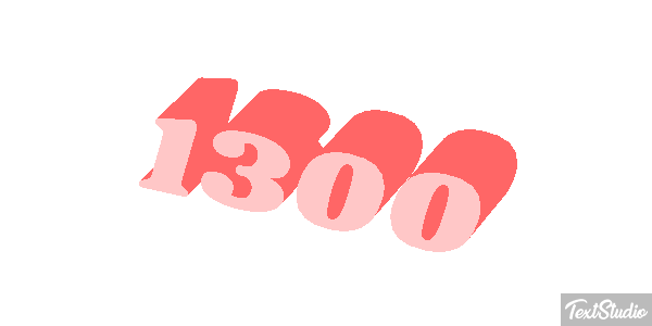 1300 Text effect