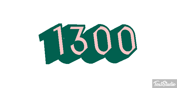 1300 Text effect