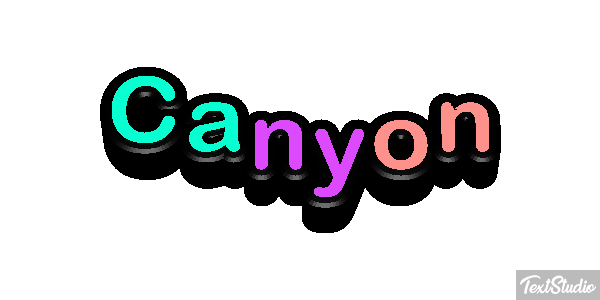 Canyon Text effect