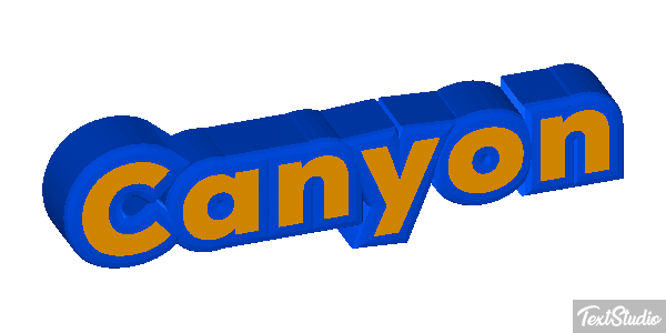 Canyon Text effect