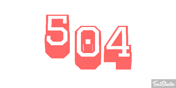 504 Efecto de texto
