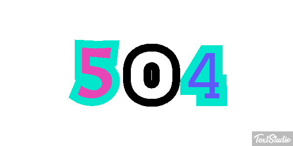 504 Efecto de texto