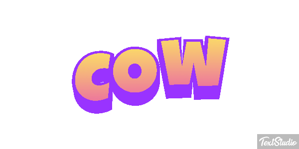 Cow Efecto de texto