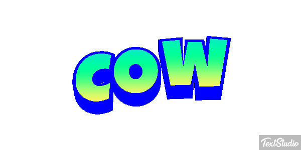 Cow Efecto de texto