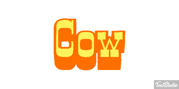 Cow Efecto de texto
