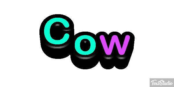 Cow Efecto de texto