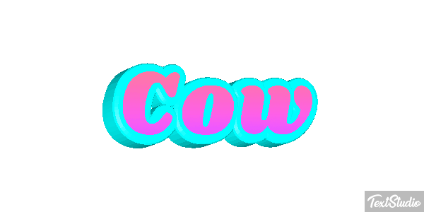 Cow Efecto de texto