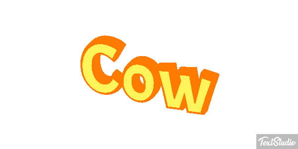 Cow Efecto de texto